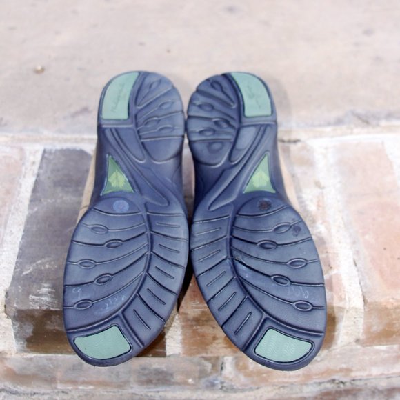 Nature Walk Reflex Tan Brown Leather Mesh Slip On Mule Comfort Shoes Size 9 - Picture 8 of 8